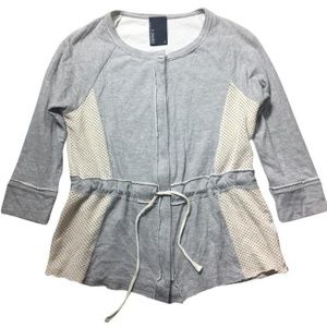 Dolan Gray Zip-up Cinched Waist Cardigan S